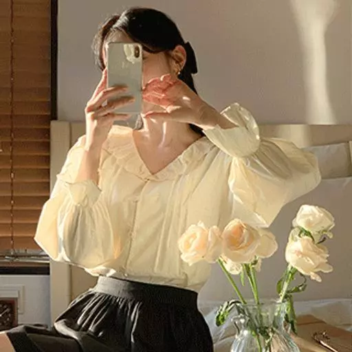 (봄핫템/MD추천♥) 안나 코튼 레이스 핀턱 블라우스