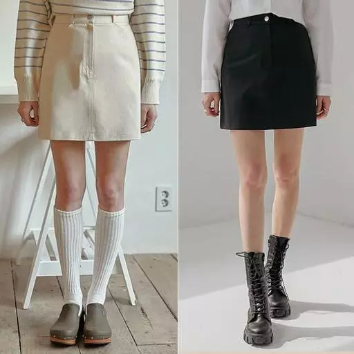 헤리 베이직 코튼 미니 스커트