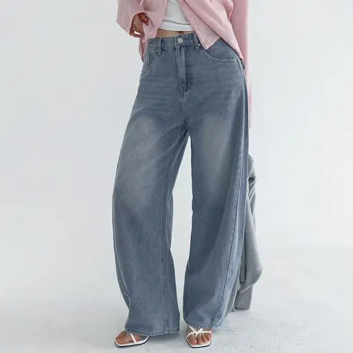 [기장옵션] 오브로 절개 백 포켓 와이드 팬츠 - 2 타입 (봄/간절기/데님/캐주얼/유니크/데일리룩)