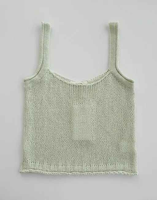 paper sleeveless knit VEST