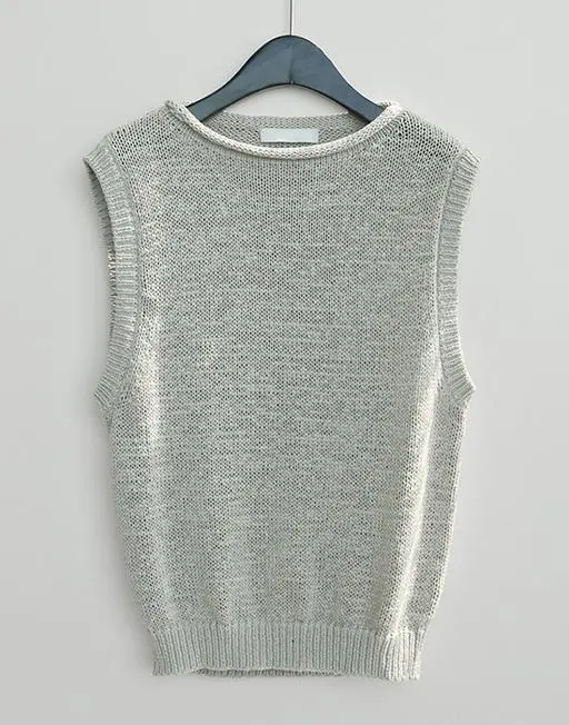 neutral mix knit VEST