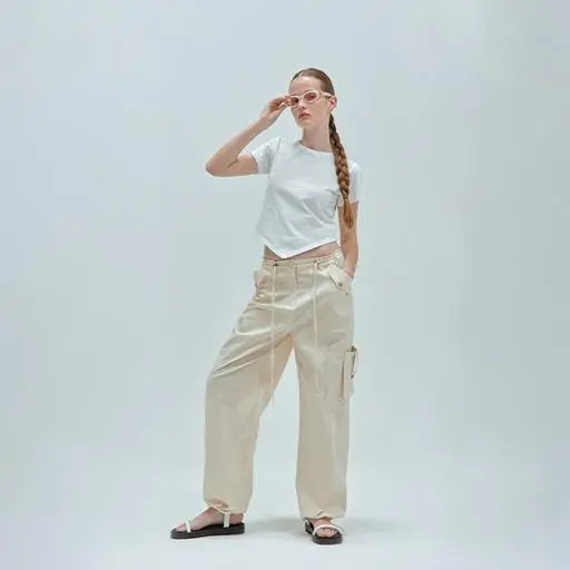 [MADE][ICH] Nylon Cargo Wide Long Pants (코튼나일론팬츠-카고팬츠-카고와이드팬츠-와이드팬츠-롱팬츠-스트릿팬츠-캐주얼팬츠-데일리팬츠-카고포켓팬츠-)