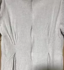 받자마자 냄새가 심해서 세탁망에 넣고 세탁을 했더니 이렇게 됐어요 한번도 못 입었는