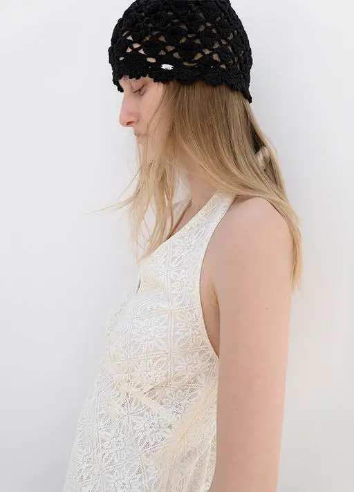 (HA-0062)CROCHET KNIT BEANIE