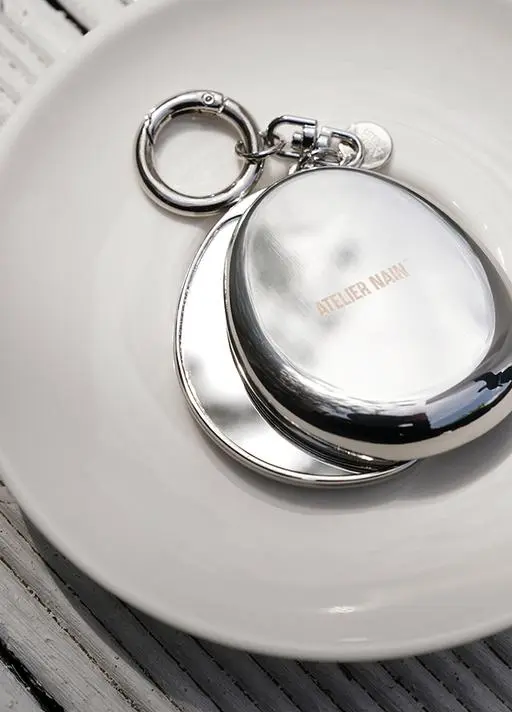 (KR-0010)ATELIER NAIN GOODS LOGO METAL MIRROR KEYRING