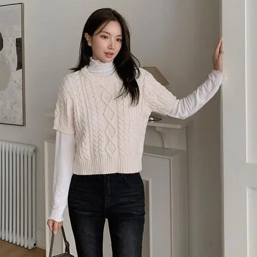 폭닥꽈배기 도톰라운드반팔니트