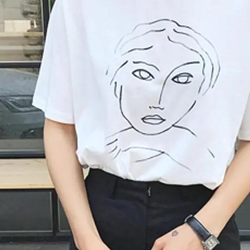 Drawing-프린팅티셔츠[size:44~66 / 1color]