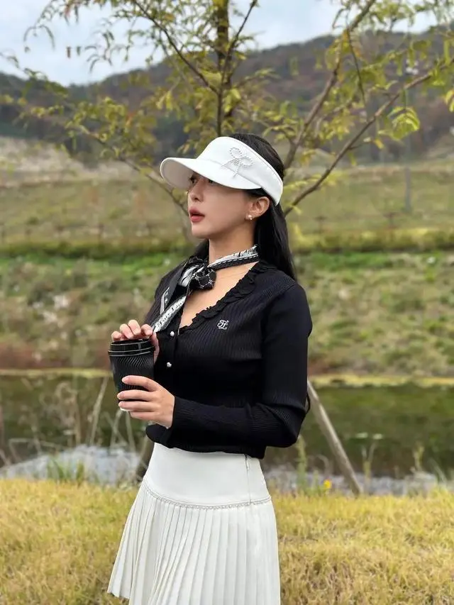 fairfairゴルフカーディガン Fair Liar Rib Frill Cardigan (Black) – Fairliar USA