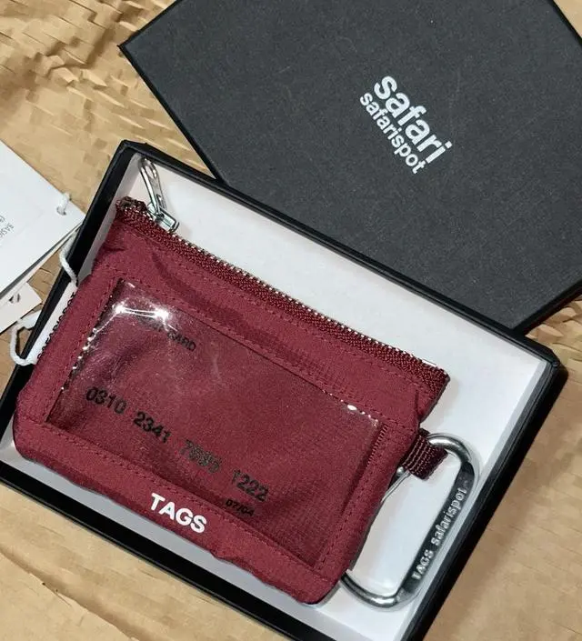 Safarispot Basic Safari Keyring Card Wallet - Burgundy