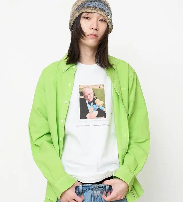 【THISISNEVERTHAT】Overdyed T-Logo Oxford Shirt Green T-Logo Oxford Shirt - thisisneverthat®