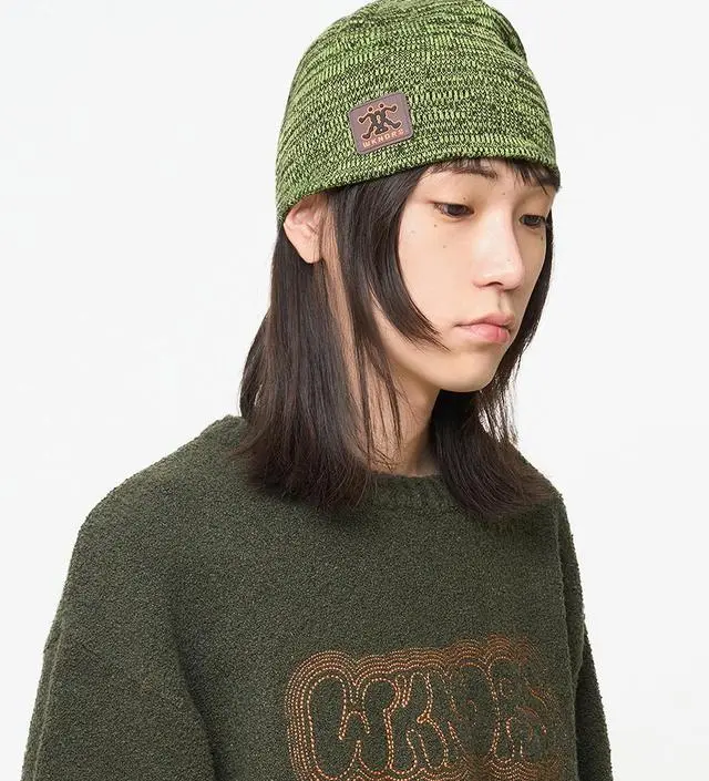 【WKNDRS】24fw BOKASHI BEANIE BOKASHI BEANIE (GREEN) - WKNDRS | 60% - Asian Fashion Online