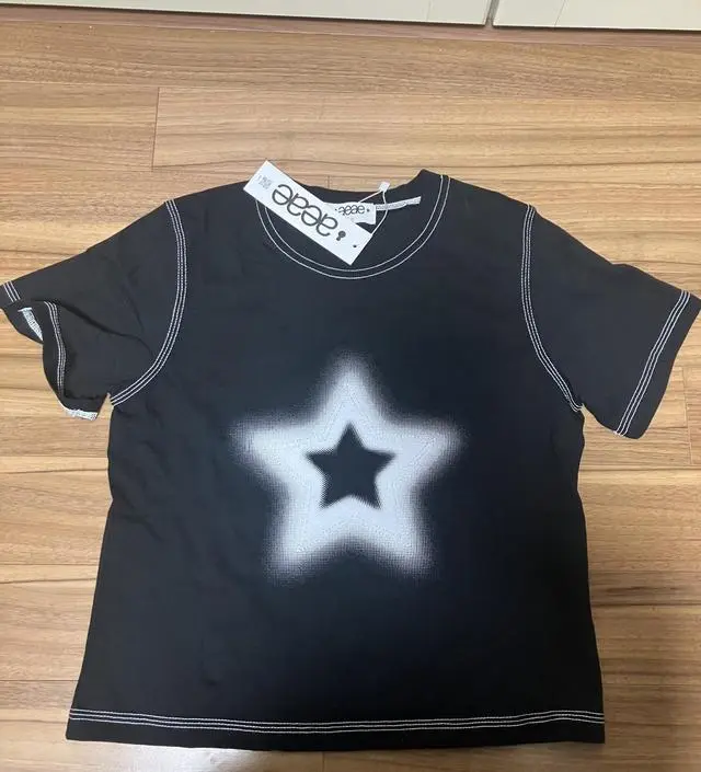 aeae Reversible Half-Tone Star T-Shirts - Black | 하이츠스토어