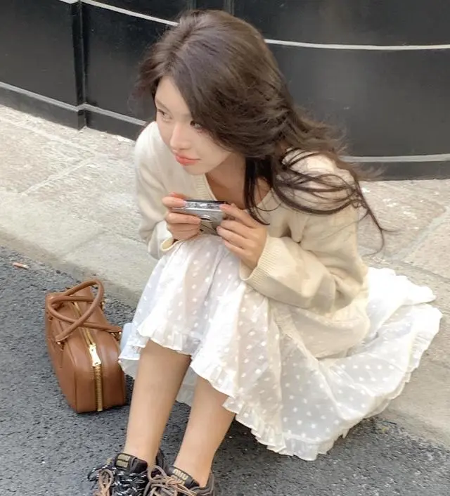 5th Restock] Flower Lace Cancan Midi Skirt (White) - LETTER