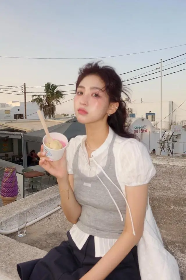 ★LETTER FROM MOON★ 25SS Beshua Layered Collar Top LETTER FROM MOON) Beshua Layered Collar Top ( Pink )